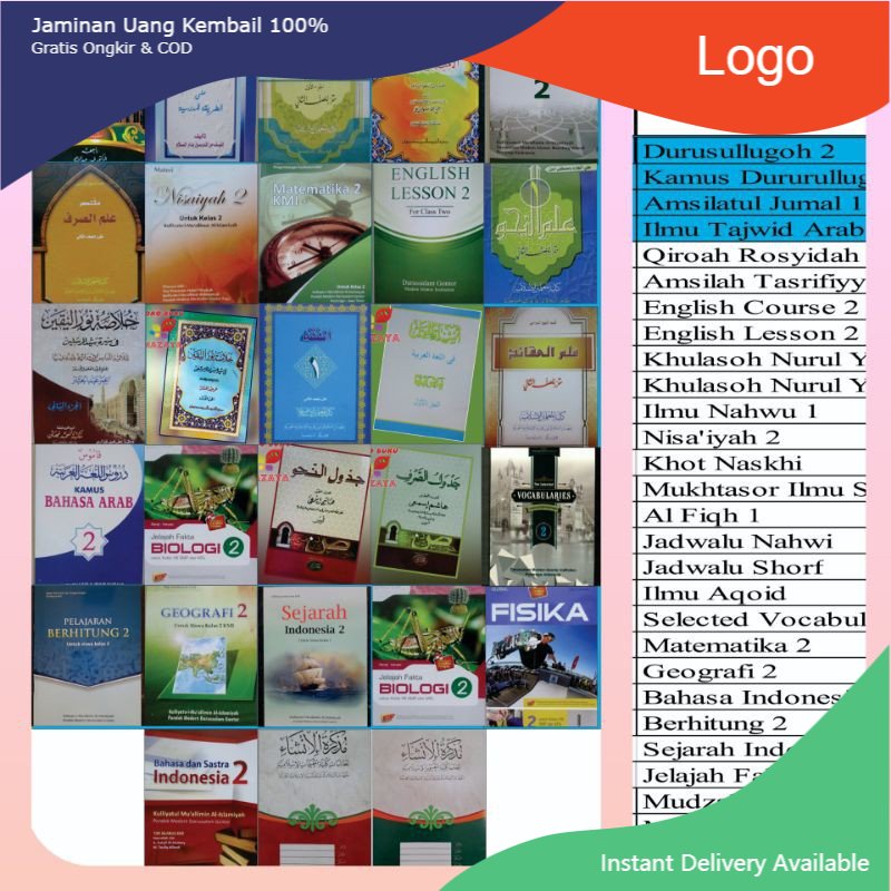 Buku Paket Gontor Kelas 2 KMI + Buku Anjuran