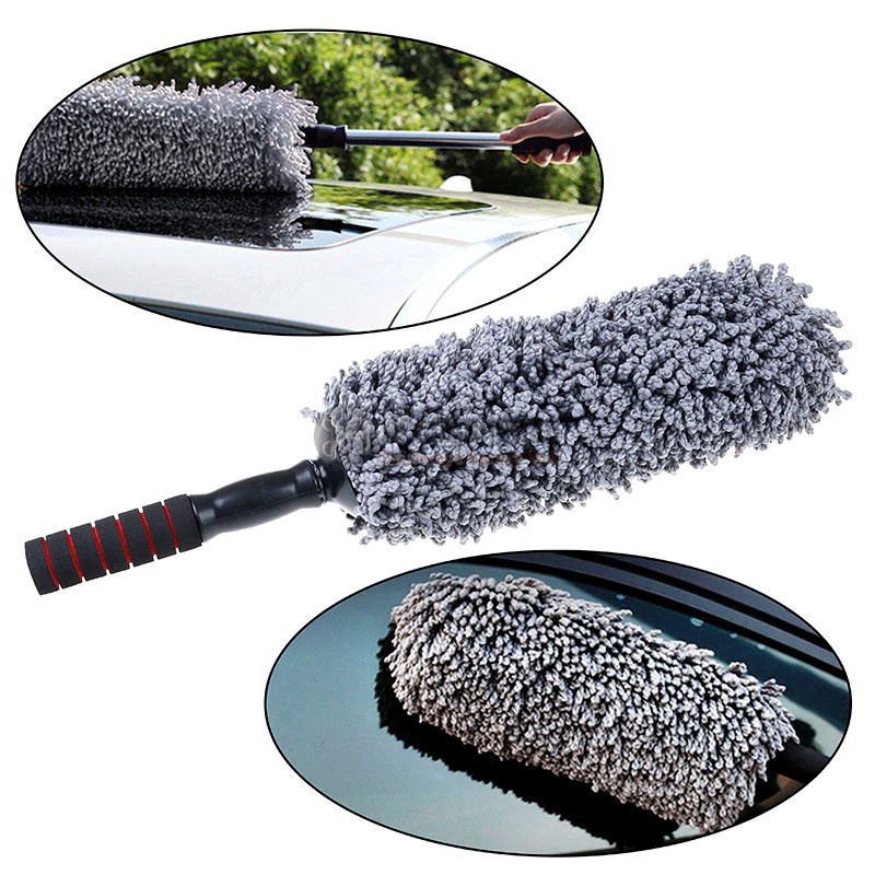 Kemoceng  Round  Microfiber  Telescopic Car &amp; Pembersih Debu Duster Mobil / Lap kemoceng Mobil Microfiber Tongkat bisa dipanjangkan Car Duster