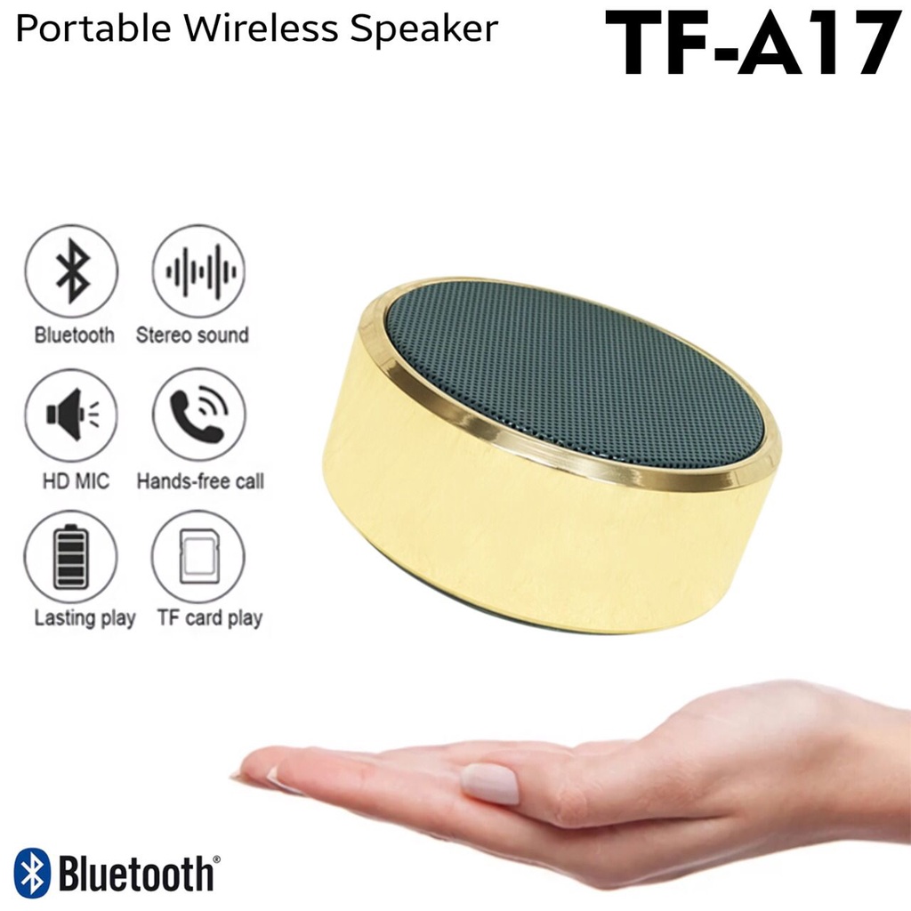 Speaker Bluetooh Mini A17 Wireless Portable Simplicity Series Material Aluminium Alloy ring + Abs Plastic Type TF-A17