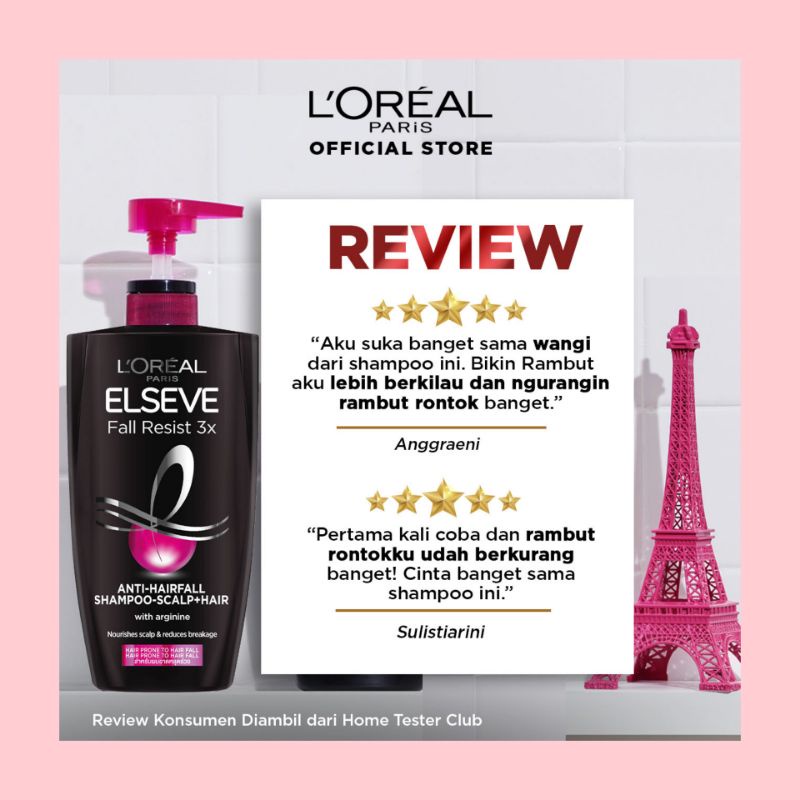 [620 ML] Shampo Loreal Fall Resist 3x Shampoo Hair Care Perawatan untuk Rambut Rontok Sampo Loreal