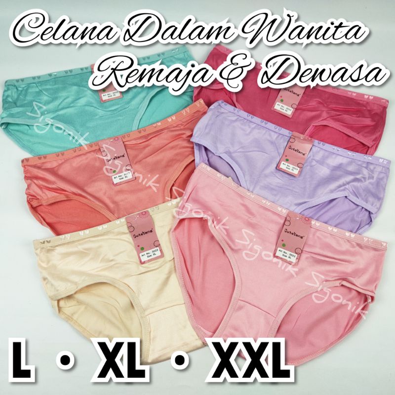 CD Celana Dalam Wanita Cewek REMAJA Dewasa L XL XXL Cute YG Colorfull Sigonik