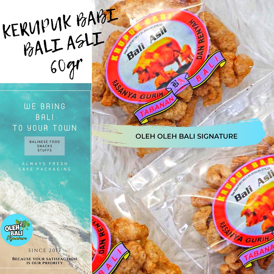 

Kerupuk Samcam/Kulit/Curly Babi Bali Asli (Kecil / 60gr)