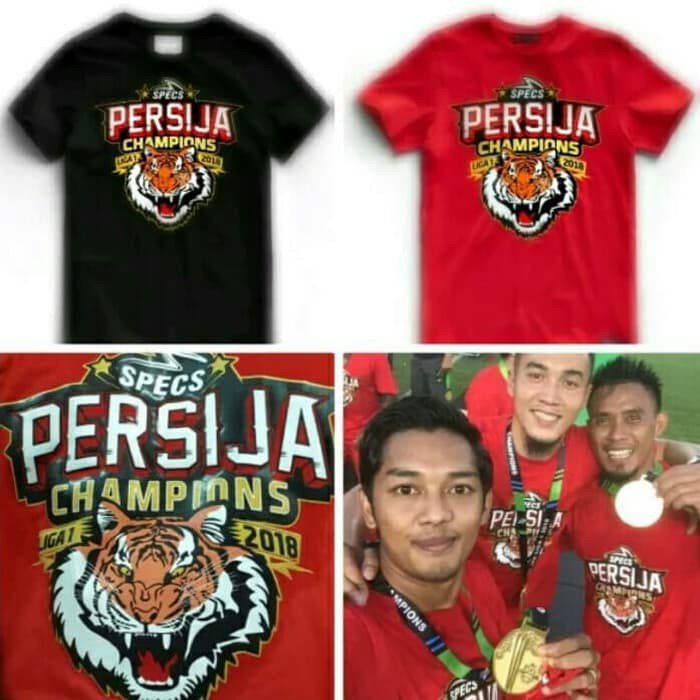NJSTO1077 KAOS BAJU PERSIJA JAKARTA CHAMPIONS JUARA LIGA INDONESIA