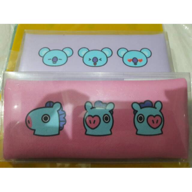 

READY SEALED OFFICIAL BT21 BTS pencil case tempat pensil dusgrip