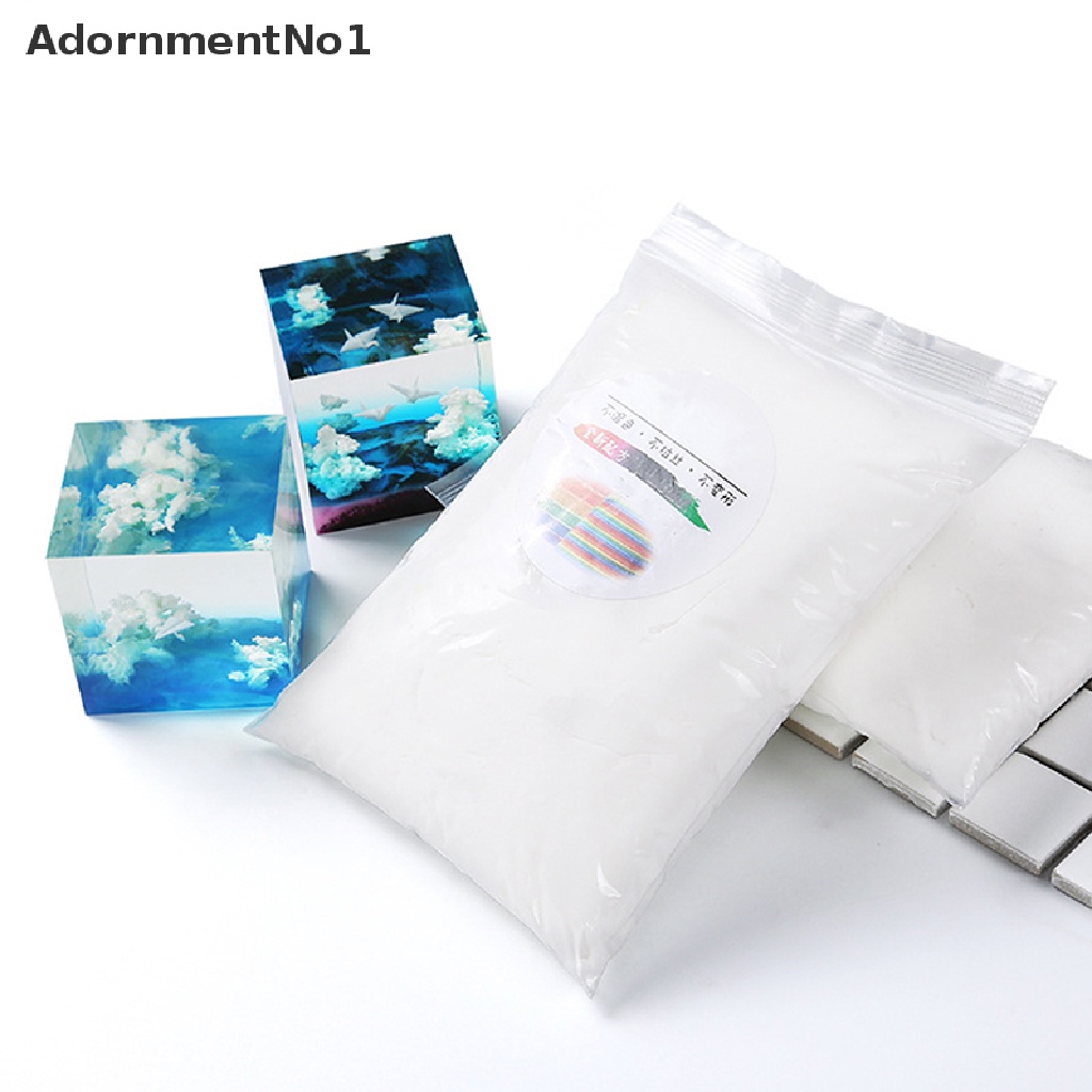 (AdornmentNo1) Filler / Pengisi Slime Kristal Epoksi Handmade DIY Bentuk Awan Putih