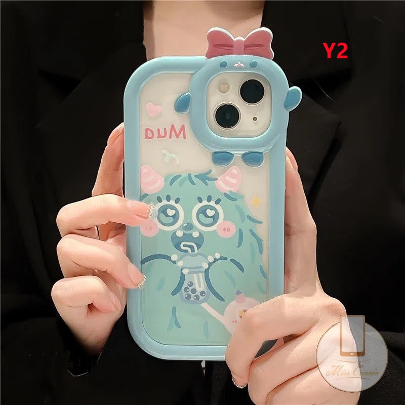 Soft Case Bumper Desain Monster Pita Untuk IPhone 6 6S 7 8 Plus 11 13 14 12 Pro MAX XR X XS MAX SE 2020