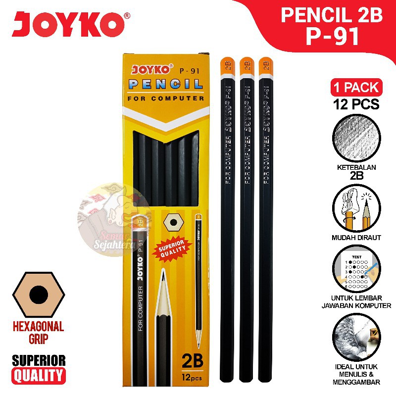 

[PAK] PENSIL JOYKO P-91 2B (12PCS)*