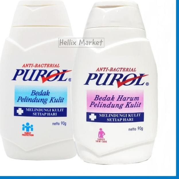 12.12 SALE  Bedak PUROL Anti Bacterial 90gr ( Biru / Pink ) grosir