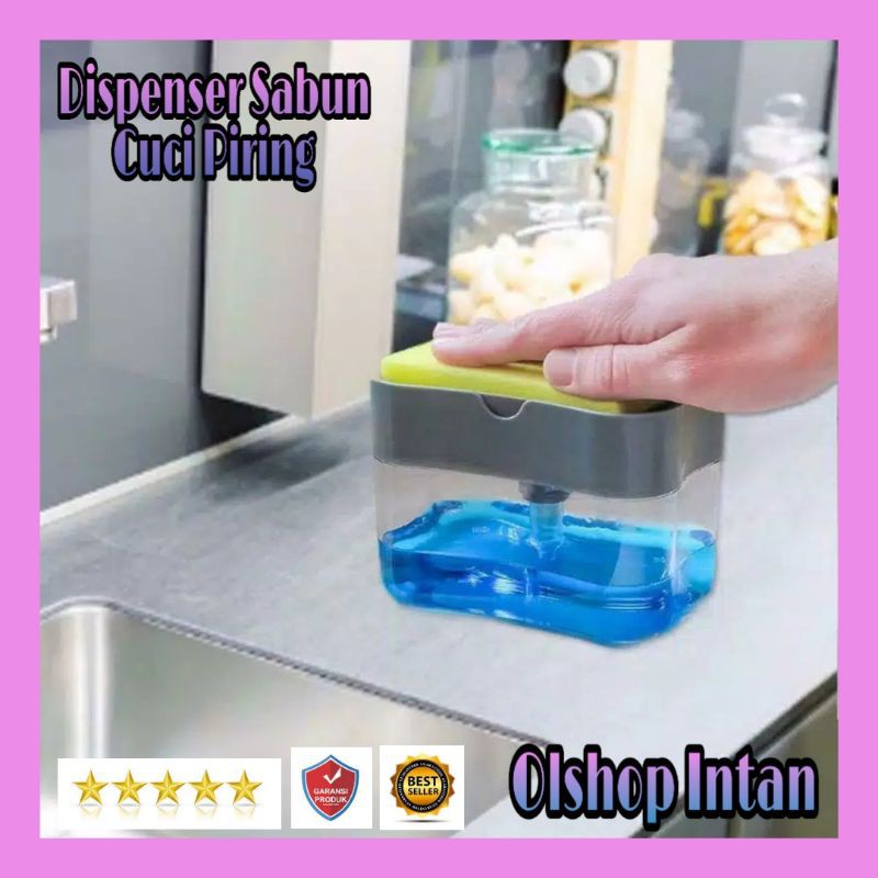 Dispenser Sabun Cuci Piring Spons Cuci Piring Tempat Sabun