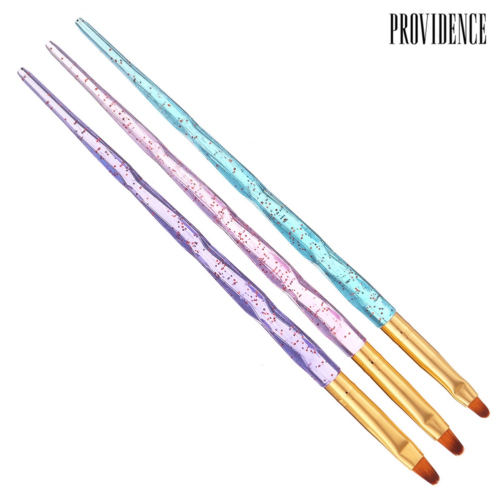 Providence 3Pcs/Set Nail Art Acrylic UV Gel Extension Builder Painting Brush Drawing Pens