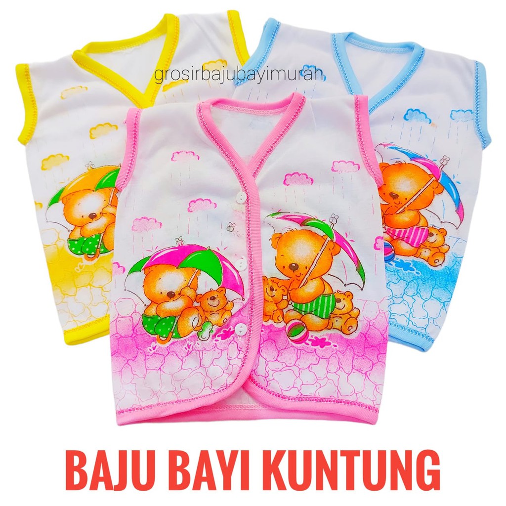 1 LUSIN baju bayi Lengan KUNTUNG GOGO DIO SIIP perlengkapan bayi baru lahir