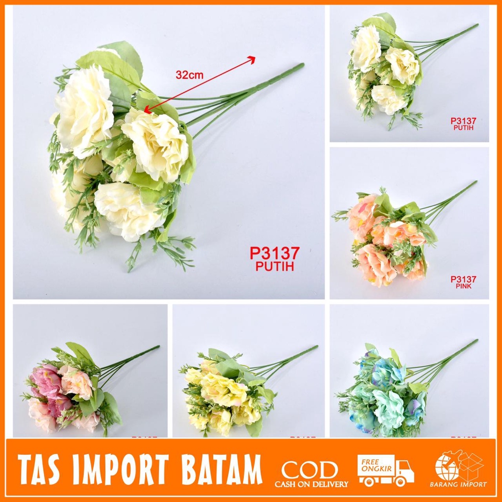 TIB COD P3137 ( 1 KILO BISA MUAT 23 PCS ) BUNGA HIAS /BUNGA DEKORASI/BUNGA ARTIFISIAL BUNGA IMPORT