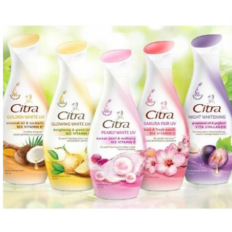 ^ KYRA ^ CITRA Hand And Body Lotion Bengkoang Green Tea Natural Glowing White Ukuran Sedang dan Kecil