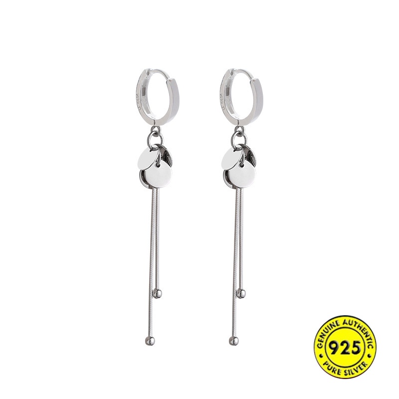 Anting Gantung Panjang Bahan Sterling Silver 925 Untuk Wanita