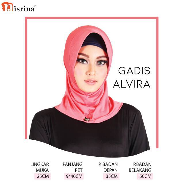 Nisrina Fashion Muslim Jilbab Instan Kerja Pendek Gadis Alvira-3