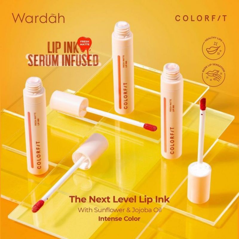 (GOSEND/COD) WARDAH COLORFIT LIP MATTE INK SERUM INFUSED 4GR | lip cream + serum