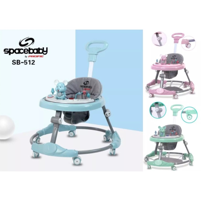 Baby Walker Kereta Dorong Bayi Balita Anak Spacebaby SB512 Roda 6 BY PACIFIC-4