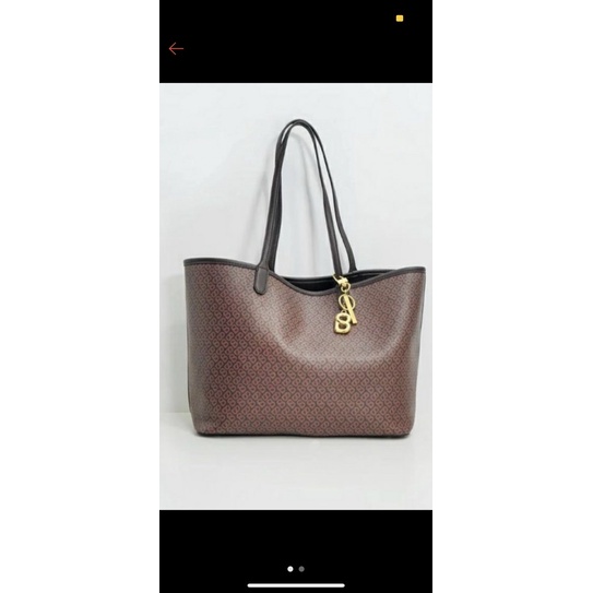 IZZY BROWN CANVAS TOTE BAG BUTTONSCARVES