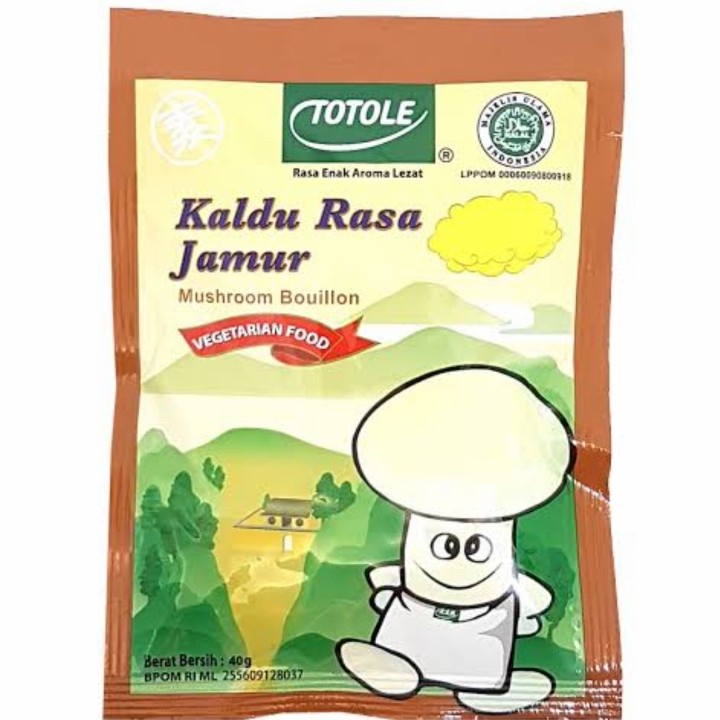 

Totole Kaldu Jamur 40gr Halal MUI Bumbu totole rasa jamur 40 gram - Kaldu Rasa jamur / Totole Kaldu Penyedap Rasa Jamur