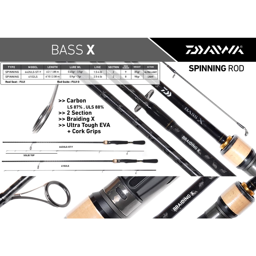 Rod SPINNING DAIWA BASS X