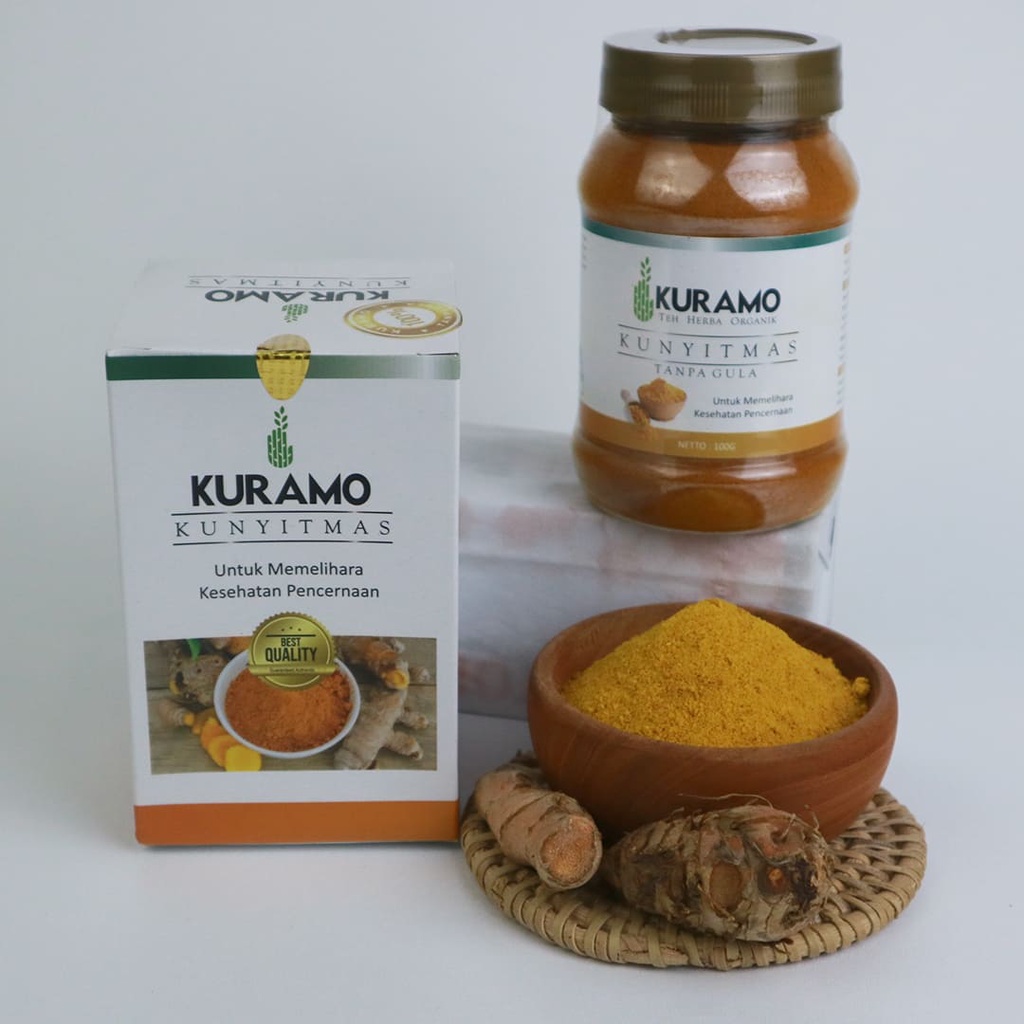 

RB22 Serbuk Kunyit Mas Tanpa Gula Teh Jamu Herbal Kuramo 100gr Obat Sembelit Gerd Asam Lambung