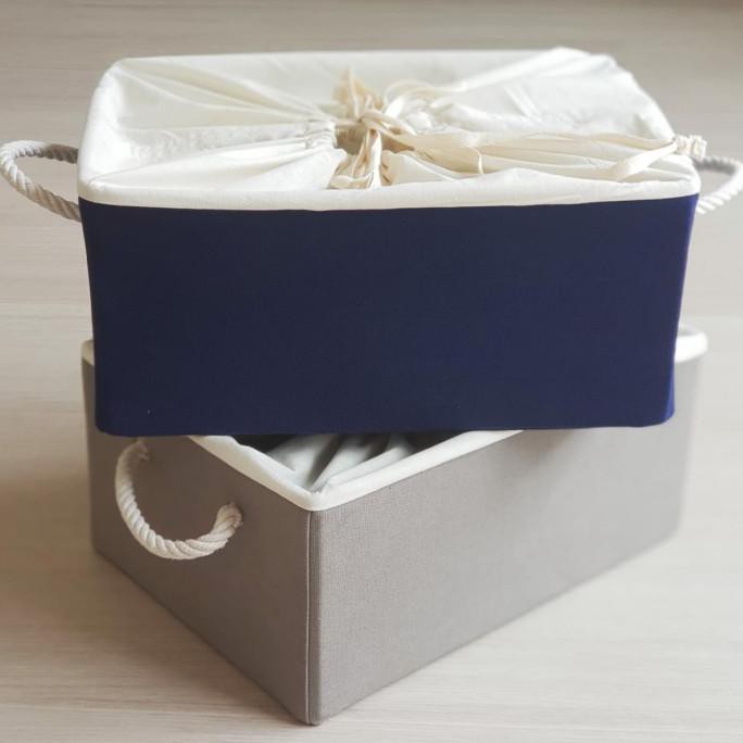 

Gift Box Kotak Hampers Kain Kanvas Serut Reusable - Biru Tokotaraka94