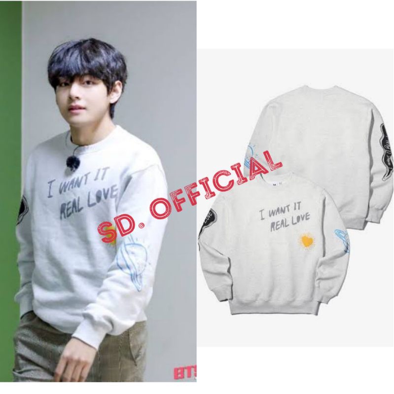 Sweater Basic BTS V Taehyung Run BTS I want IT REAL Love