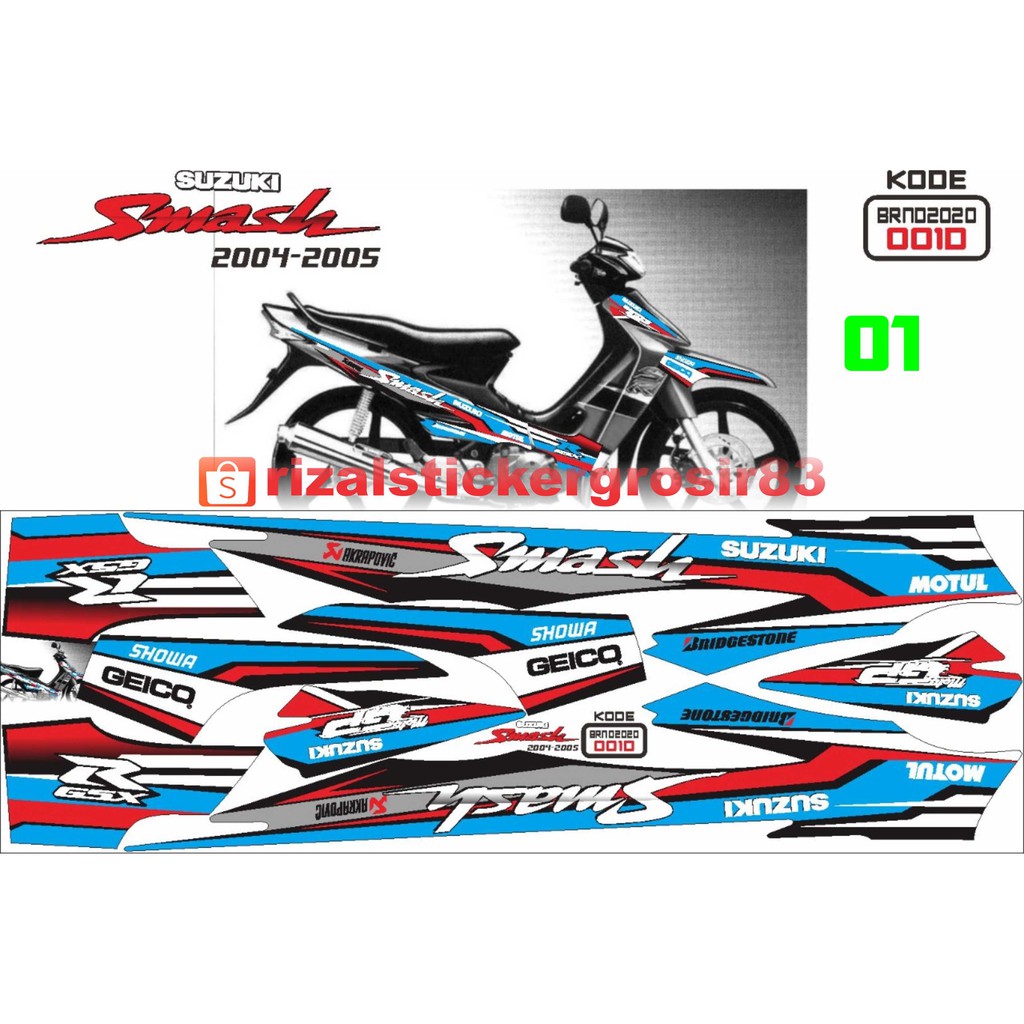 Striping Sticker Suzuki Smash old SUZUKI SMASH LAMA 2004 2005