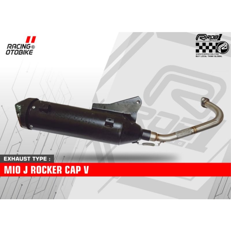 Knalpot Standart Racing Rob1 Mio J Black Original