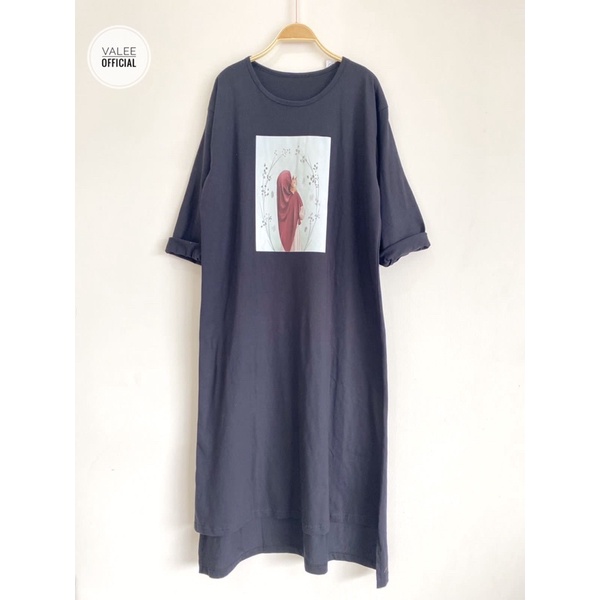 MIDI DRESS KAOS COMBED IMPORT 24s  DRESS WANITA KATUN PREMIUM LONG DRESS LD 120CM ATASAN TUNIK MIDI KOREAN STYLE VINTAGE MINIMALIS LONG TUNIK TERBARU HIJABERS OFFICIAL TUNIK DRESS JUMBO VIRAL 2022