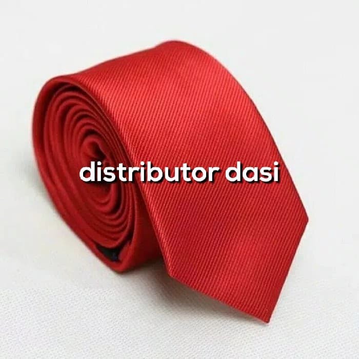 Dasi Panjang Motif Salur Halus Warna Merah Grosir Distributor Dasi