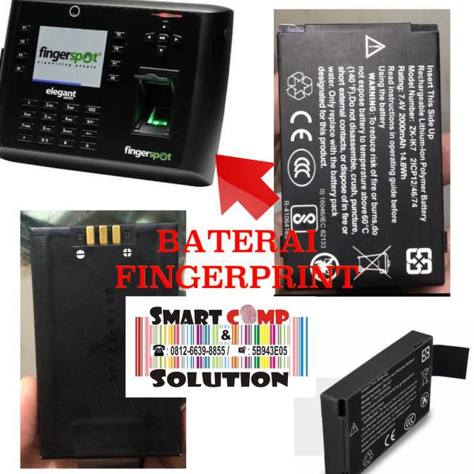 Open Ds] Baterai Mesin Absensi Fingerprint Fingerspot New Elegant Series