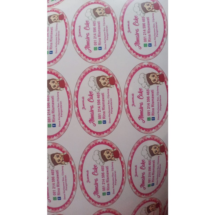 

Stiker Transparan Label Produk Kemasan