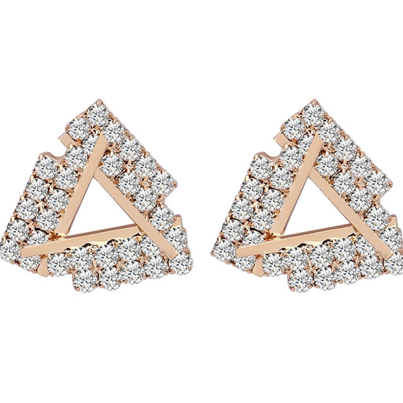 Sterling silver jarum Berlian geometris sudut anting-anting perhiasan semua sesuai dengan kepribadia