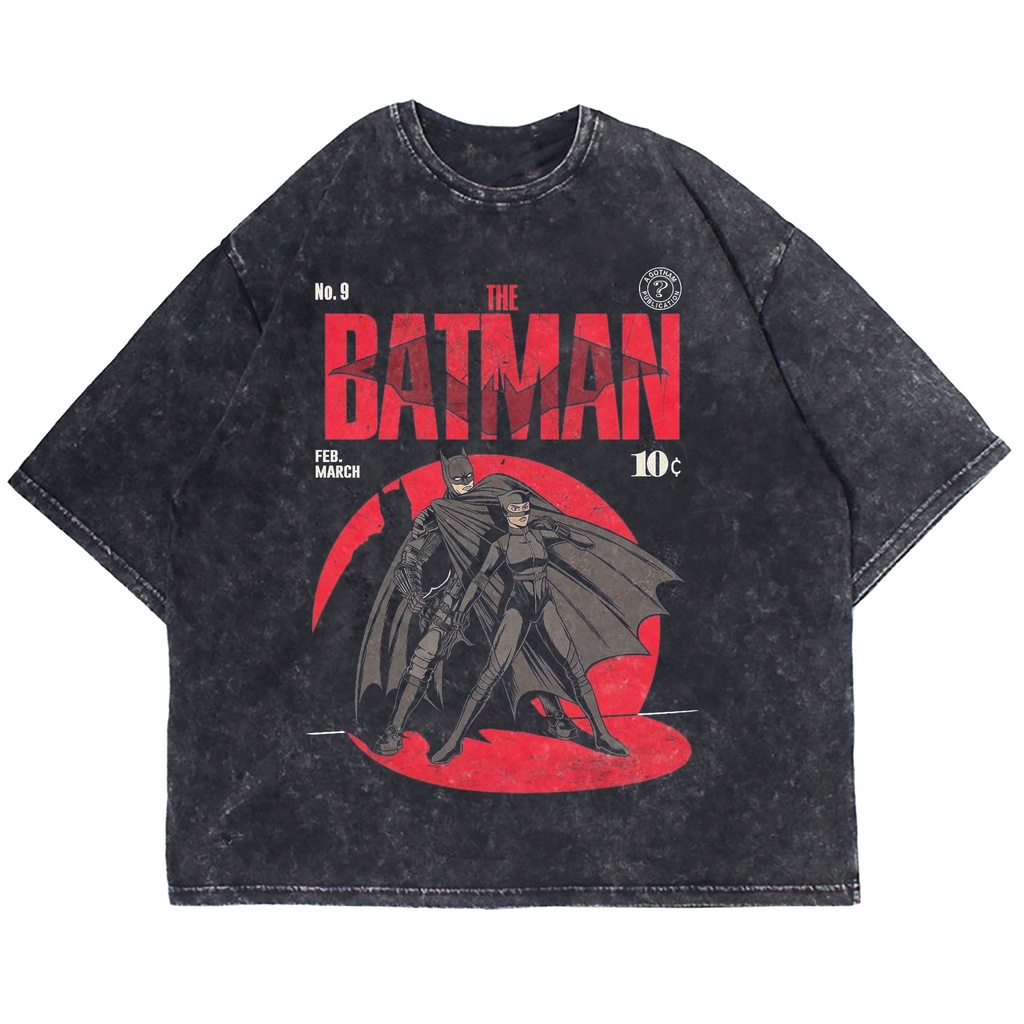 KAOS OVERSIZE BATMAN WASHING VINTAGE TEE ( WASHING T-SHIRT )
