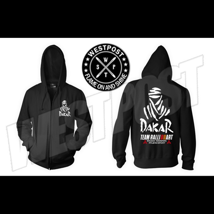 JAKET HOODIE JUMPER ZIPPER PAJERO SPORT DAKAR RALLIART