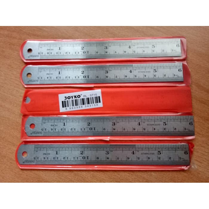 

NEW STOCK RULER STAINLESS / PENGGARIS BESI - JOYKO - 15 CM