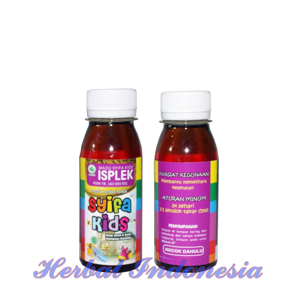 Madu Anak Syifa Kids ISPLEK 100 ml HIU  100 ML - Herbal HIU Radang Paru, Sesak Nafas Pada Anak