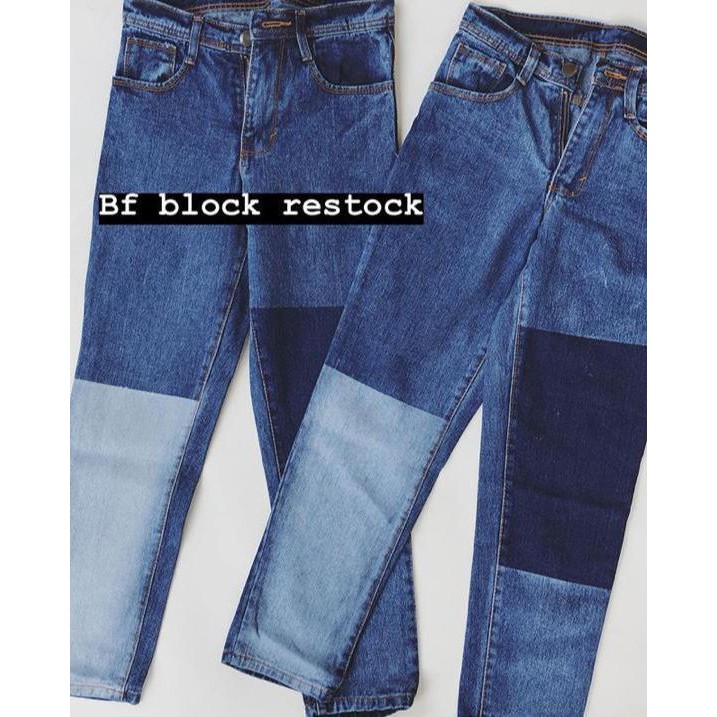 Boyfriend Block Jeans Wanita (size27-30)