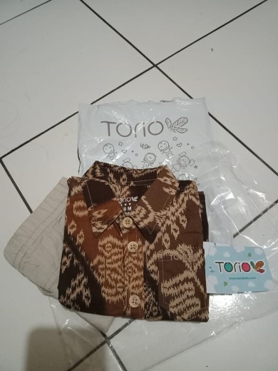 Torio Smart Casual Gold Batik Set - Baju Setelan Anak Laki-laki - Baju Setelan Batik Anak Laki-laki