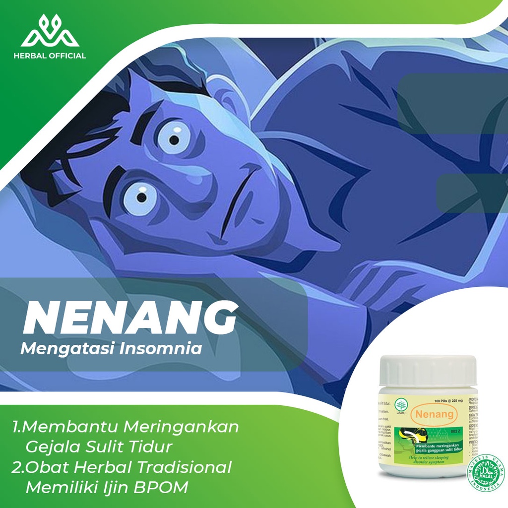 Nenang 100 | Obat Penenang Stres | Obat Insomnia | Obat Penenang Depresi | Obat Penenang Tidur