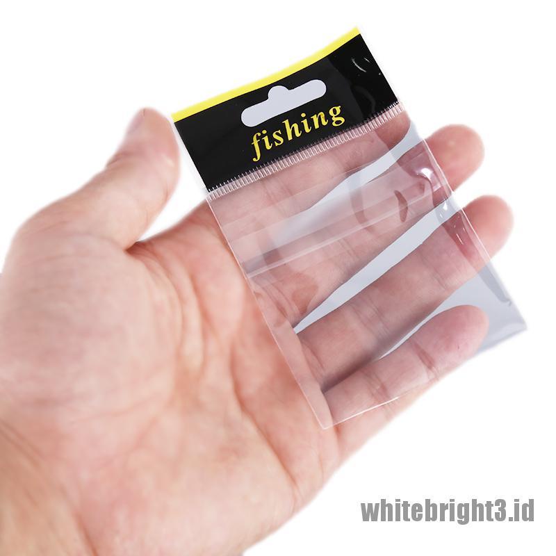 &lt; &lt; &gt; 100pcs Tas Penyimpanan Kail Pancing Ukuran Kecil Warna Putih