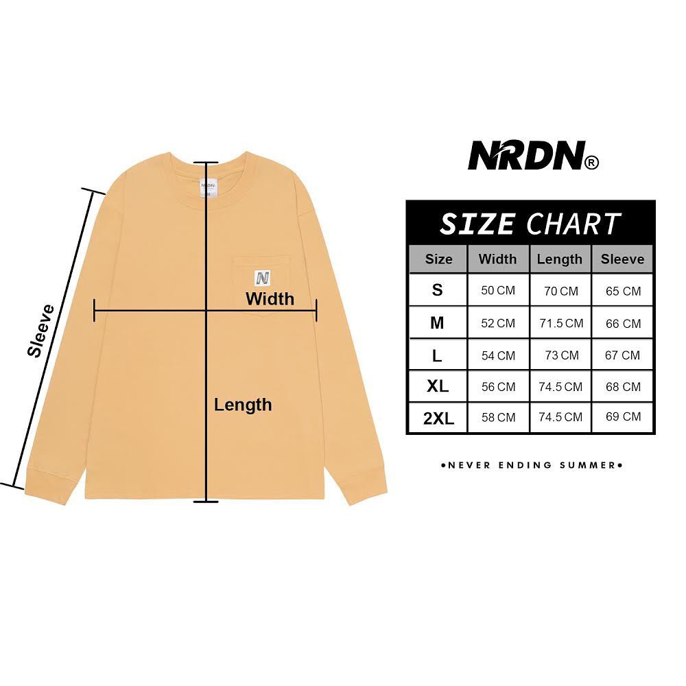 TSHIRT NRDN LONGSLEEP POCKET YELLOW