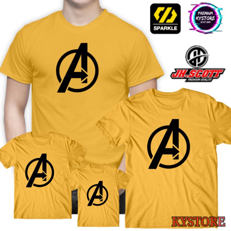 Kaos Avenger pria Cotton Combad 30s lengan pendek S,M,L,XL,XXL