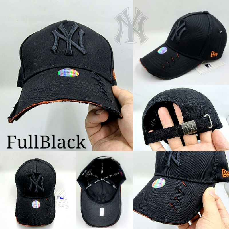 Topi Topi Pria Topi Wanita Import Model Sobek Robek Topi Baseball Hitam