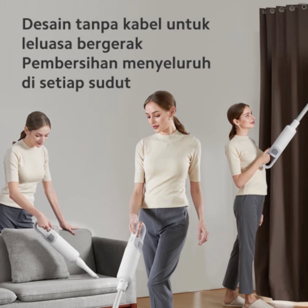 Xiaomi Mi Vacuum Cleaner Light Daya Hisap 50 AW Filtrasi 3 Langkah Masa Pakai Baterai 45 Menit Ringan