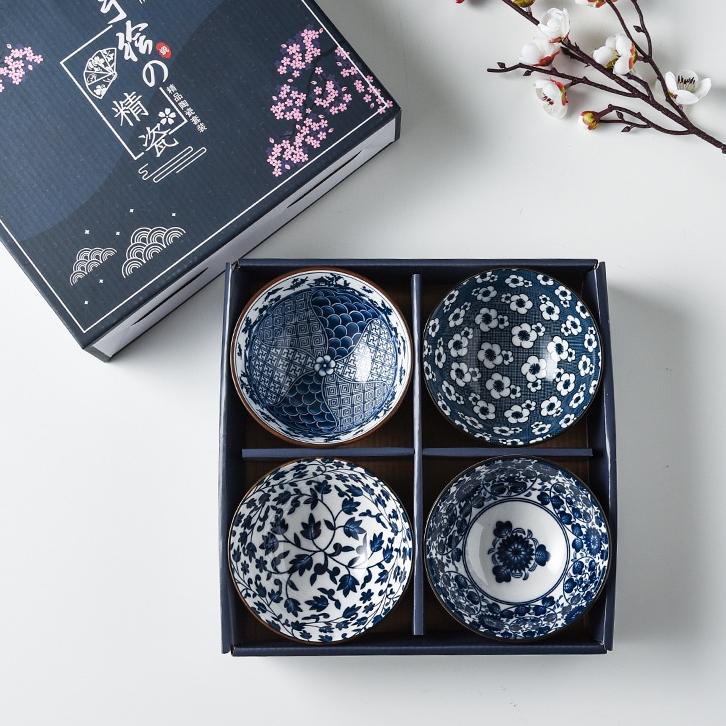 Harga TERMURAAH.. 【Pengiriman Gratis】 Mangkok Set Japan Mangkok Keramik Set Souvenir Mangkok Set 6 M