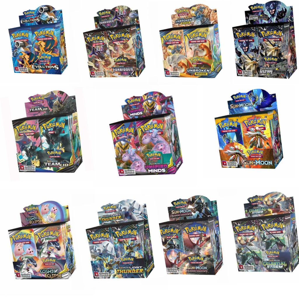 324pcs / Kotak Kartu Pokemon Versi Inggris Untuk Koleksi Anak