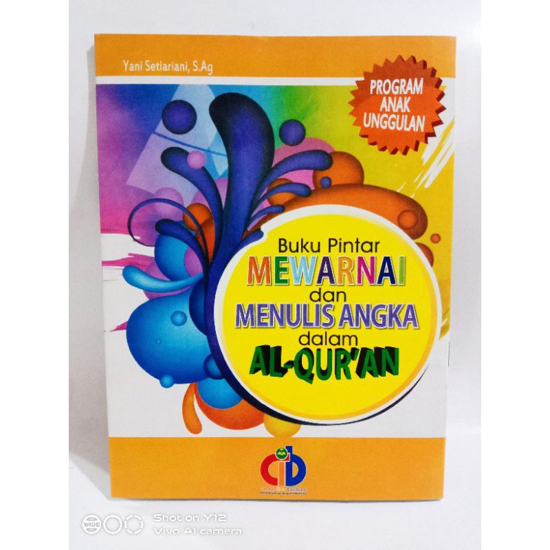 buku pintar mewarnai dan menulis angka dalam Alquran
