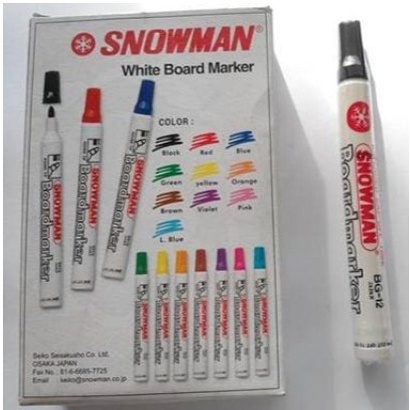 Spidol Whiteboard Snowman BG-12 Bisa Dihapus